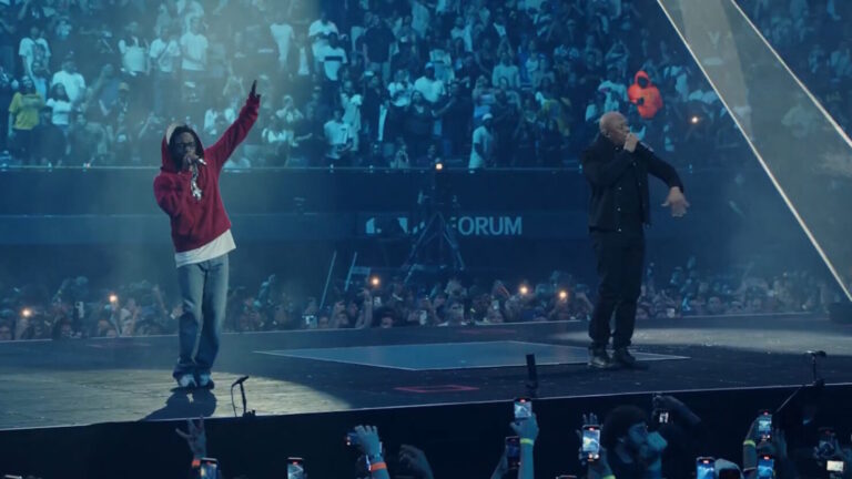 Kendrick Lamar fait sortir Dr. Dre, lance les morceaux de Drake Diss et plus encore lors d'un concert Pop Out